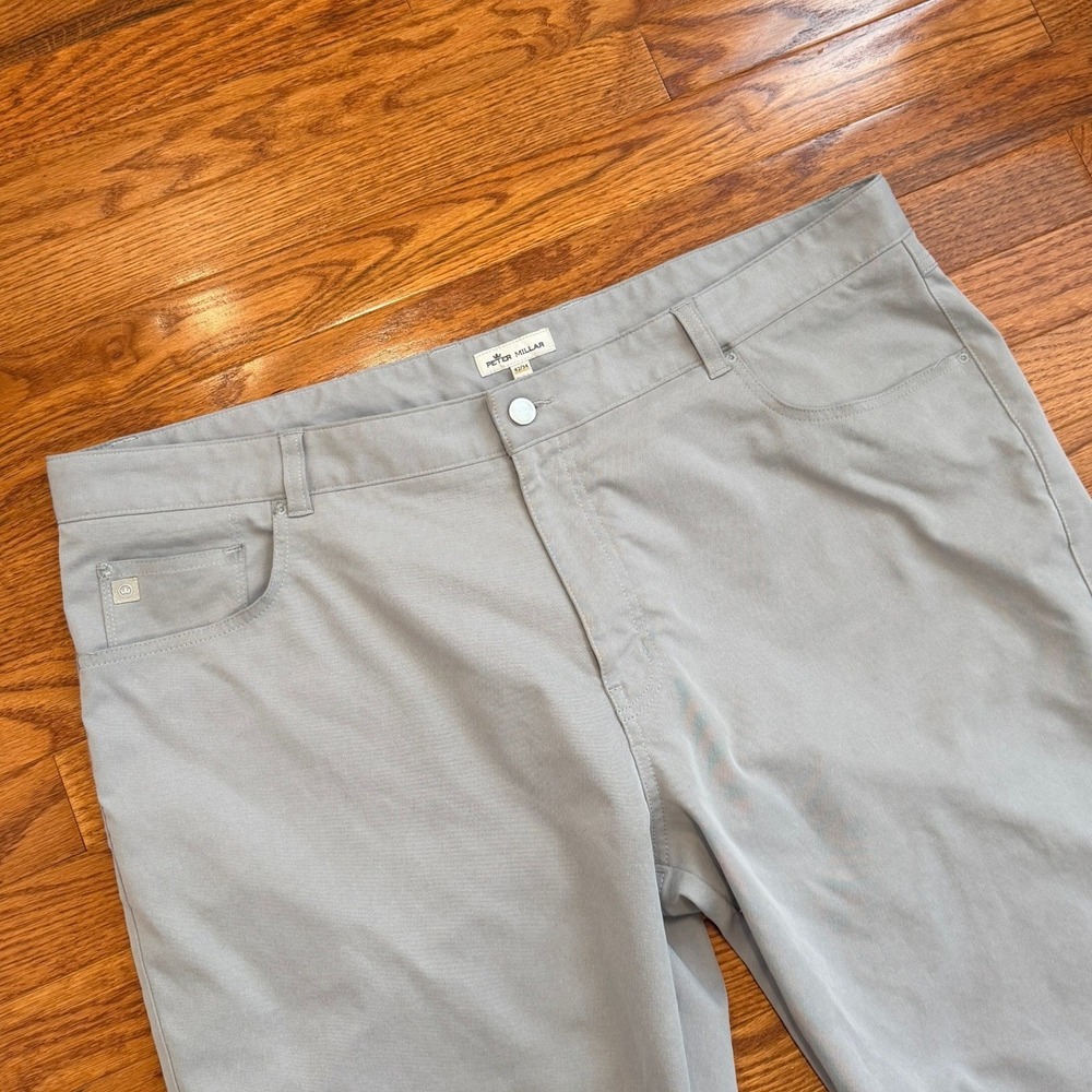 Peter Millar EB66 Performance Five-Pocket Pants Fits Mens 42x30 Gale Gray Golf - Picture 1 of 16